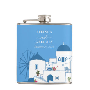 Santorini Destination Greek Island Wedding  Flask