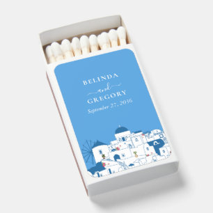 Santorini Destination Greek Island Wedding  Matchboxes