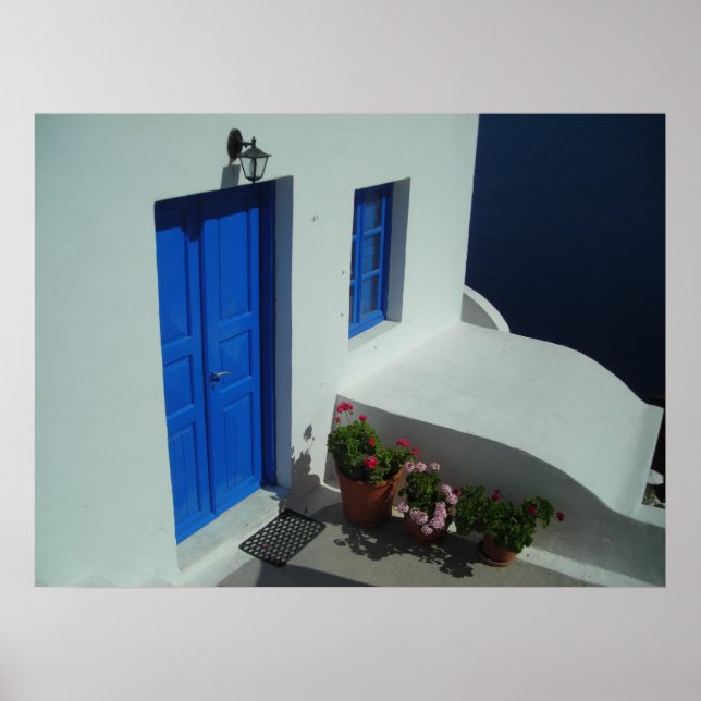 Santorini Doorstep Poster (Front)