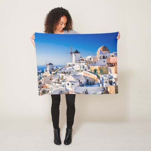 Santorini  fleece blanket