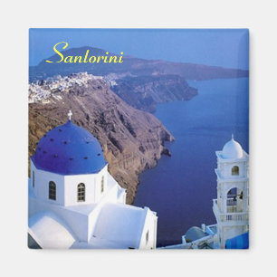 Santorini fridge magnet