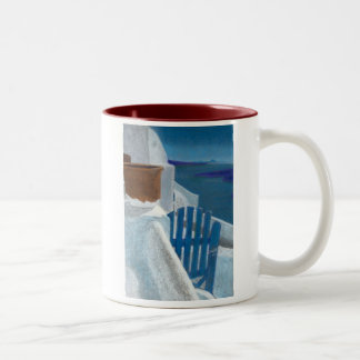 Santorini Gate Two-Tone Coffee Mug