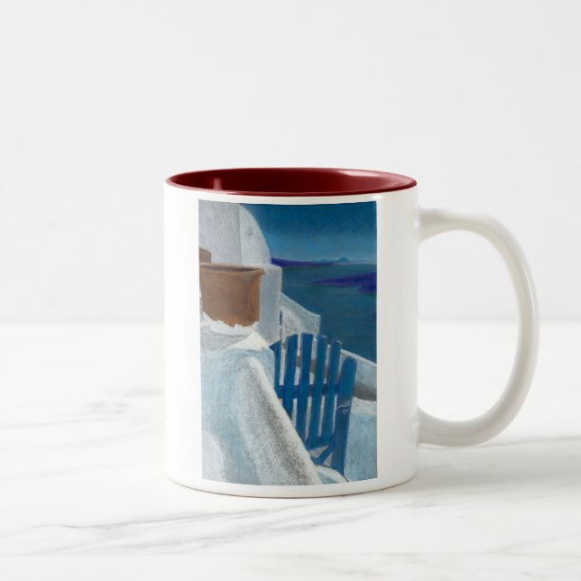 Santorini Gate Two-Tone Coffee Mug (Right)