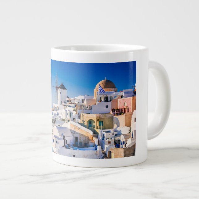 Santorini  giant coffee mug (Front Right)