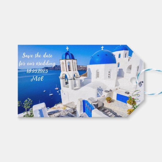Santorini Gift Tag (Front (Horizontal))