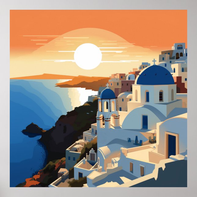 SANTORINI GREECE #1 POSTER (Front)