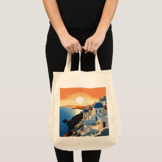 SANTORINI GREECE #1 TOTE BAG