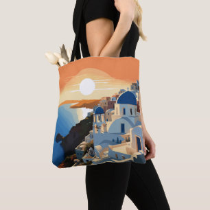 SANTORINI GREECE #1 TOTE BAG