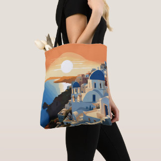 SANTORINI GREECE #1 TOTE BAG