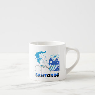 Santorini Greece.b Espresso Cup