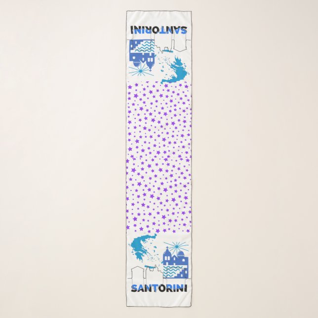 Santorini Greece.b Scarf (Front)