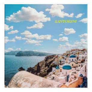 Santorini, Greece Beach House Acrylic Print
