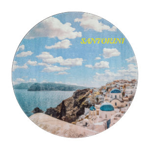 Santorini, Greece Beach House Cutting Board