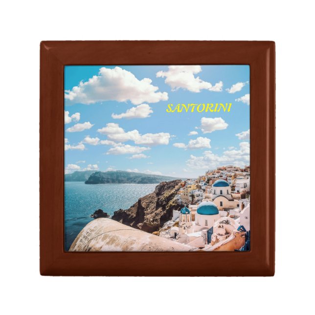 Santorini, Greece Beach House Gift Box (Front)