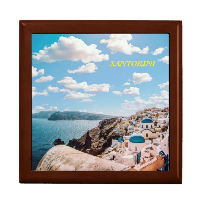 Santorini, Greece Beach House Gift Box (Front)