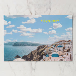 Santorini, Greece Beach House Paper Pad