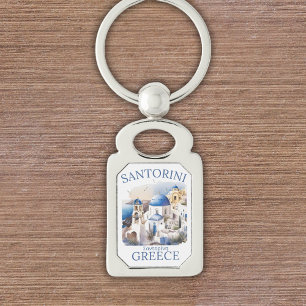 Santorini Greece Beautiful Paradise Keychain