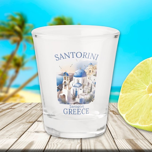 Santorini Greece Beautiful Paradise Shot Glass (Creator Uploaded)