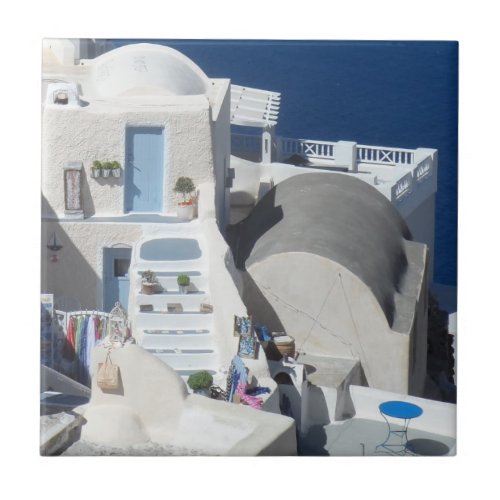 Santorini Greece Ceramic Tile