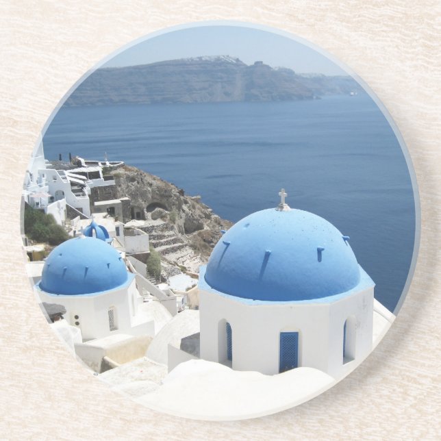 Santorini Greece Coaster (Front)