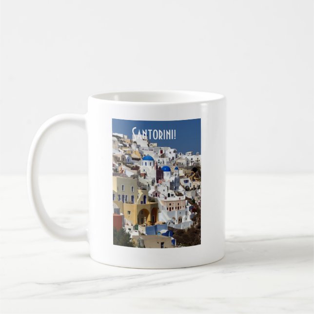 Santorini, Greece Coffee Mug (Left)