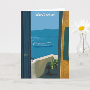 Santorini, Greece cruise ship Card