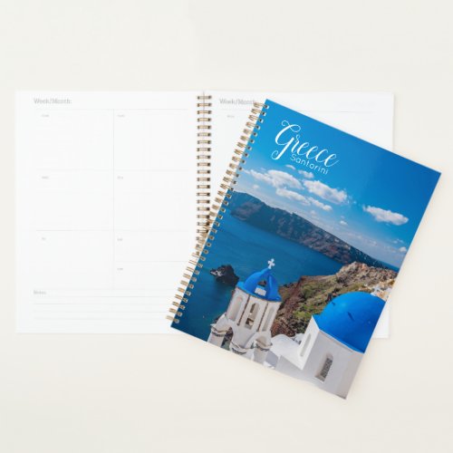Santorini Greece Day Week Planner