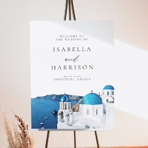 SANTORINI GREECE Destination Wedding Welcome Foam Board