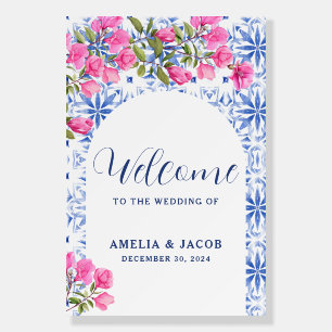 Santorini Greece Destination Wedding Welcome sign