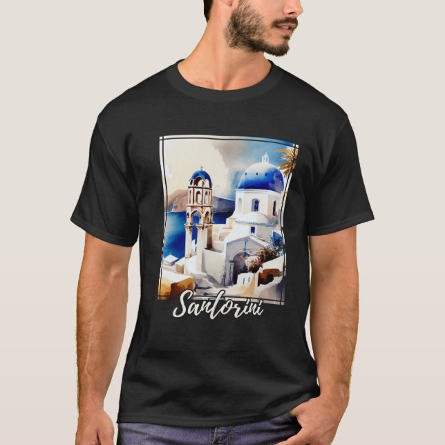 Santorini Greece  Greek Island Vacation  1 T-Shirt (Front)