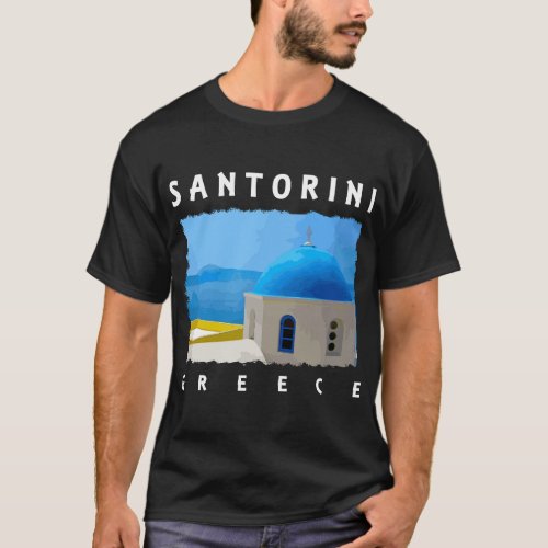 Santorini Greece Greek Mediterranean Island T_Shirt