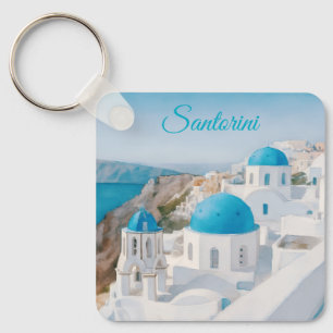 Santorini, Greece Keychain