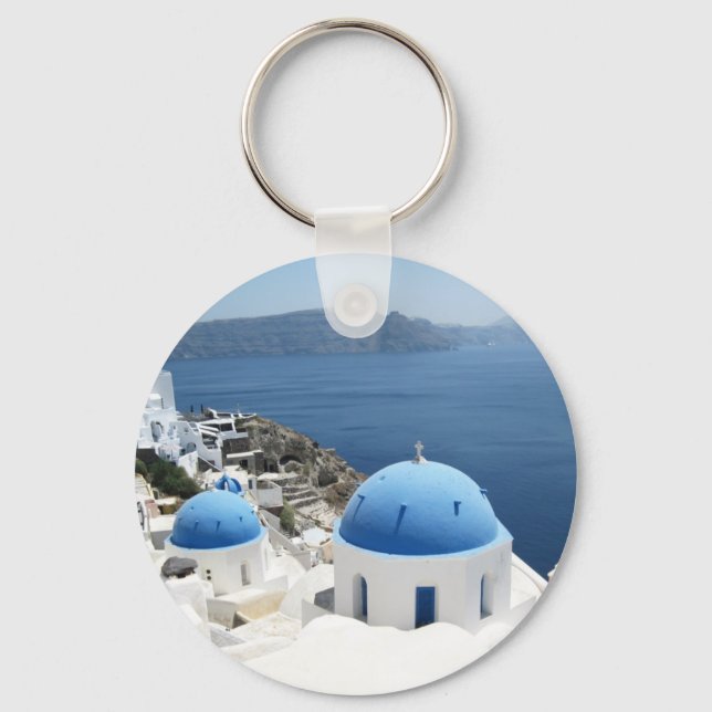 Santorini Greece Keychain (Front)