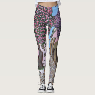 Santorini, Greece leggings