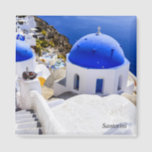 Santorini Greece Magnet<br><div class="desc">Beautiful church in Santorini</div>