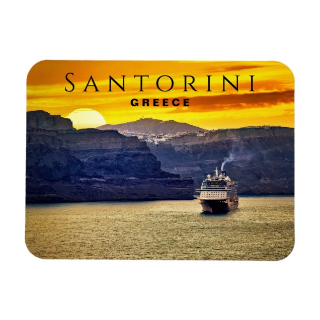 Santorini, Greece Magnet (Horizontal)