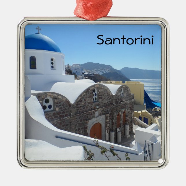 Santorini, Greece Metal Ornament (Front)