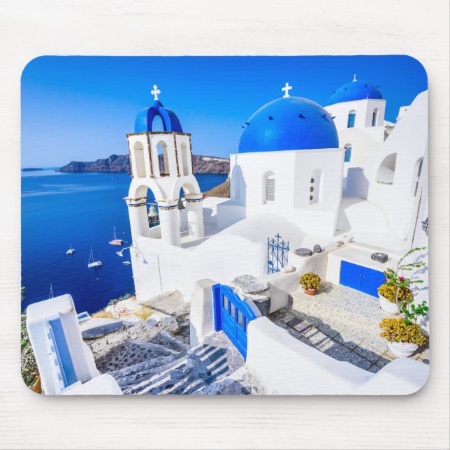 Santorini Greece Mouse Pad (Front)
