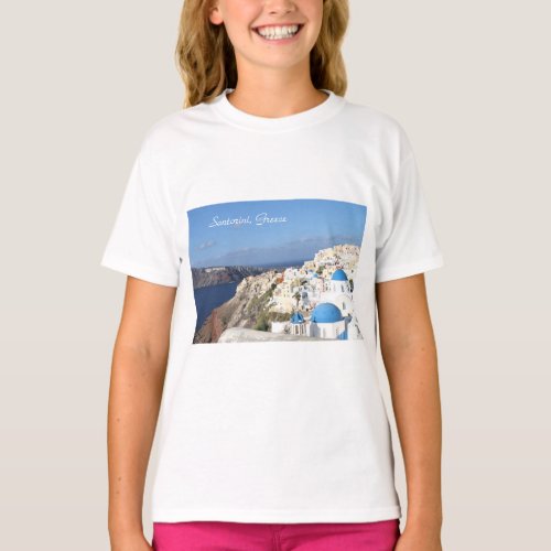 Santorini Greece Oia Girls T_shirt