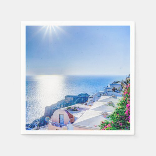 Santorini Greece Paper Napkins