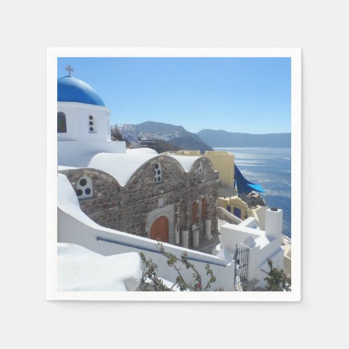 Santorini Greece Paper Napkins