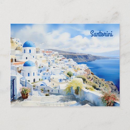 Santorini Greece Postcard