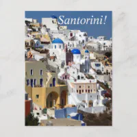 Oia, Santorini 1 (Watercolor) Postcard