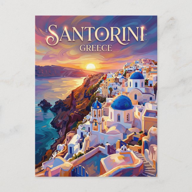 Santorini Greece Postcard (Front)