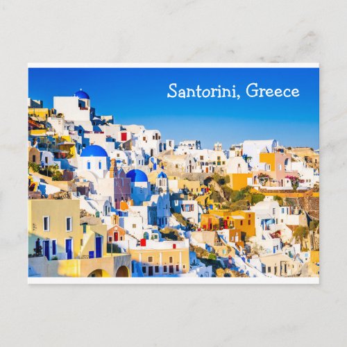 Santorini Greece Postcard