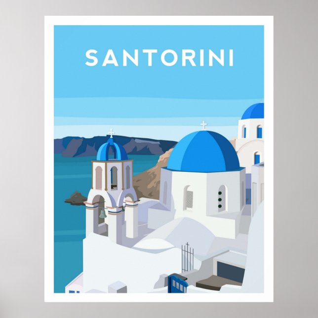 Santorini Greece Poster (Front)