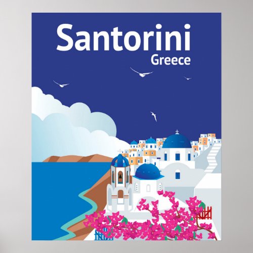 Santorini Greece Poster