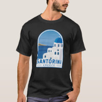 Santorini Greece Retro Vintage  T-Shirt