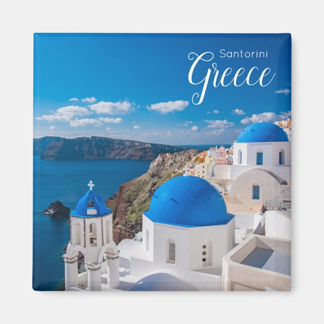 Santorini Greece Scenic Magnet Souvenir Gift (Front)