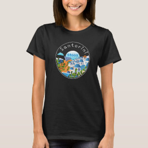 Santorini Greece Souvenir 3 T-Shirt